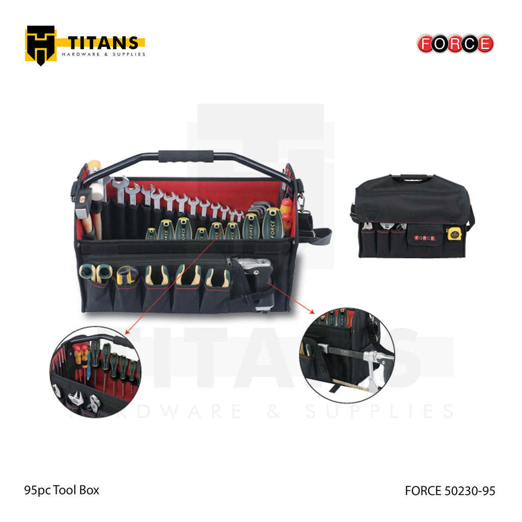 (FORCE 50230-95) 95PCS, TOOL BOX, TOOLS INCLUDED