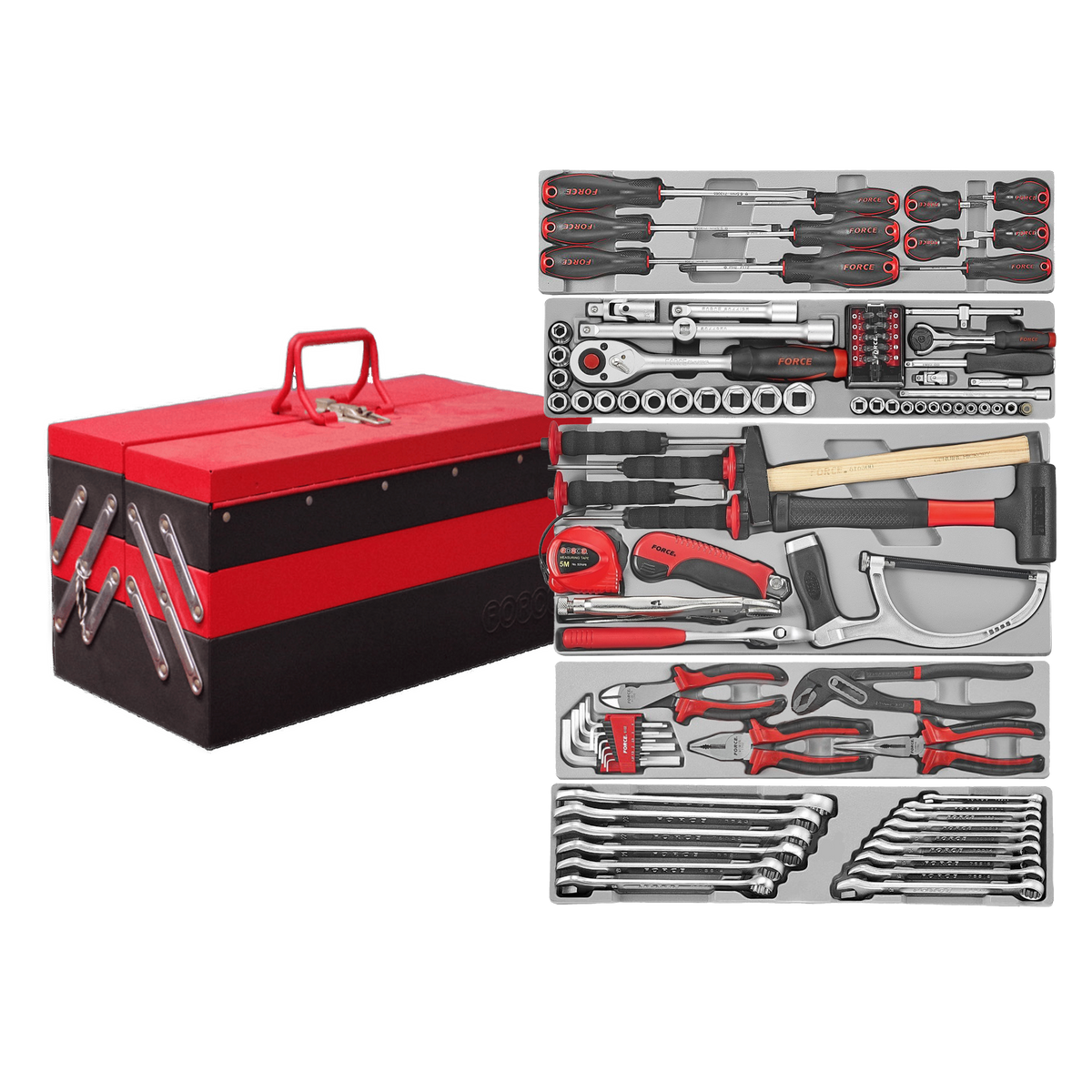 (FORCE 50235-101) 5 LAYER TOOL BOX WITH 101 TOOLS Main image