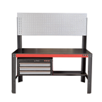 (FORCE 50253) HEAVY-DUTY WORKBENCH WITH DRAWERS & FIBERBOARD, EMPTY