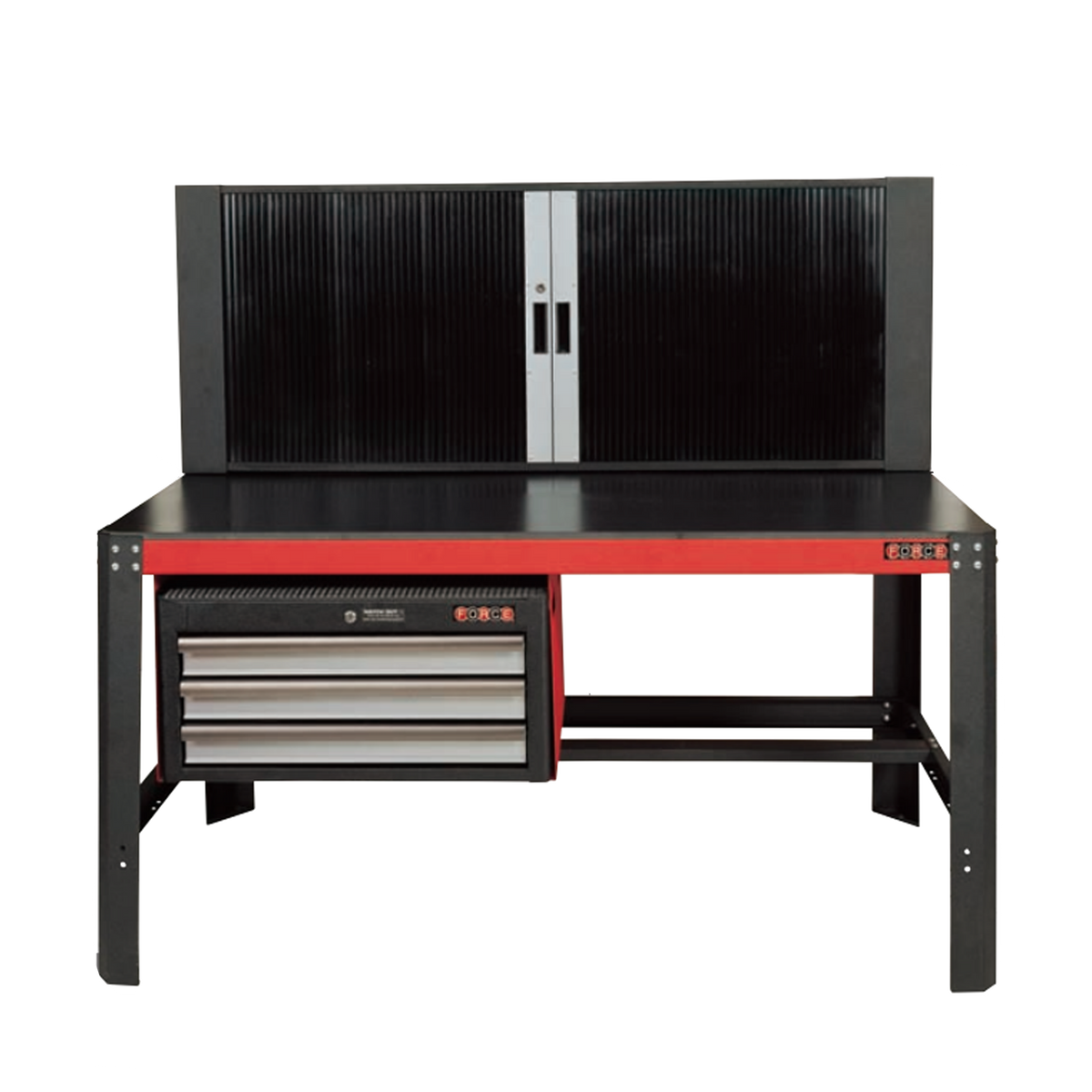 (FORCE 50254) HEAVY-DUTY WORKBENCH WITH DRAWERS & LOCKABLE CABINET, EMPTY Main image