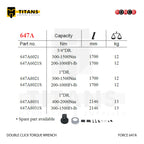 (FORCE 647A) DOUBLE CLICK TORQUE WRENCH (3/4 & 1)" DR.
