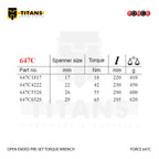 (FORCE 647C) OPEN ENDED PRE-SET TORQUE WRENCH