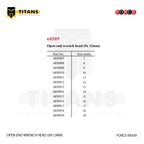 (FORCE 68509) OPEN END WRENCH HEAD (9X12MM)