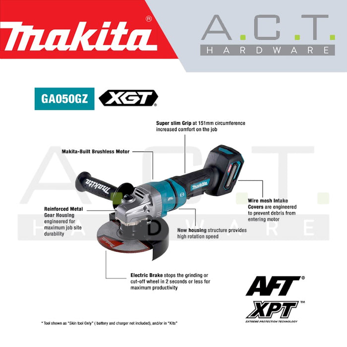 MAKITA GA050GZ CORDLESS ANGLE GRINDER