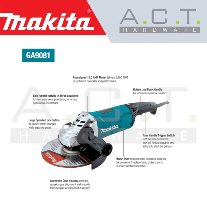 MAKITA GA9081 CORDED ANGLE GRINDER