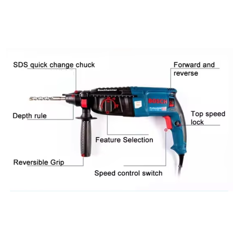 Bosch GBH 2-26 DRE Professional Heavy Duty Rotary Hammer with SDS PLUS, 26MM, 800W (3 MODES )