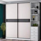 S.H H18 Wardrobe Sliding Door Roller With Two Way Damper - 2 Doors