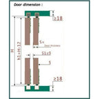 S.H H18 Wardrobe Sliding Door Roller With Two Way Damper - 2 Doors