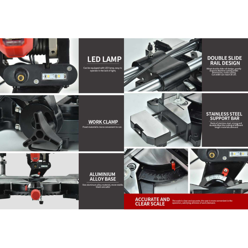 HOMAI HM9083, AC 203MM (8") INDUSTRIAL COMPOUND  MITER SAW (SAW BLADE SOLD SEPERATELY)