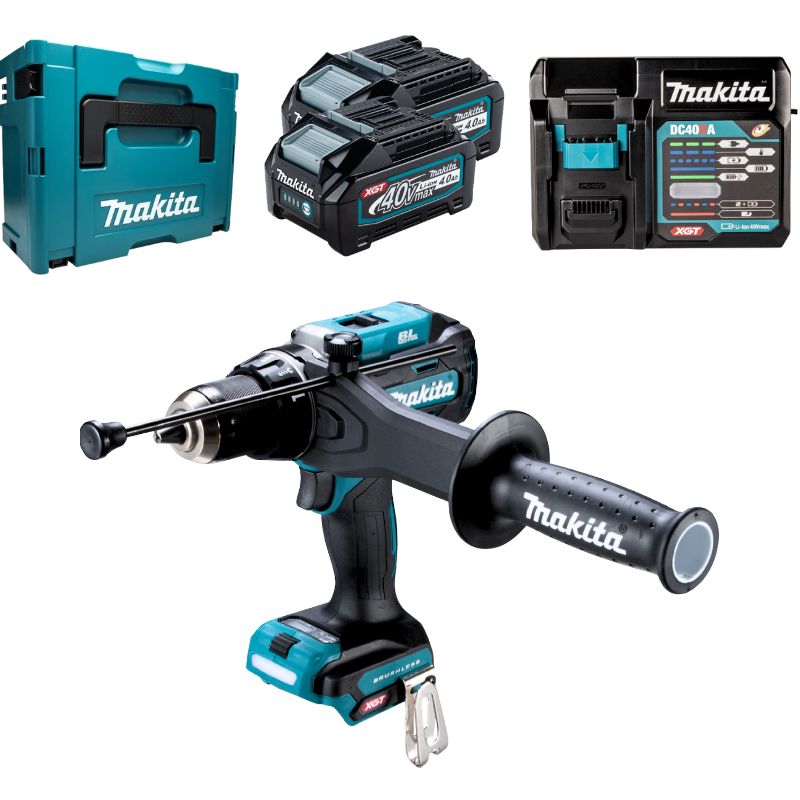 MAKITA HP003G, 40V CORDLESS BRUSHLESS HAMMER DRILL DRIVER, 3 SPEED MODES, 13MM, FOR CONCRETE DRILLING Main image