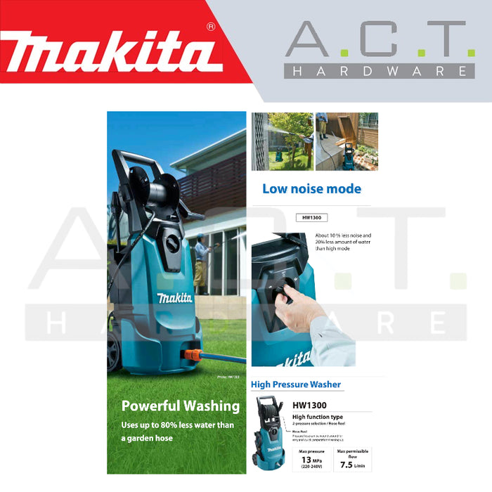 MAKITA HW1300 CORDED HIGH PRESSURE WASHER