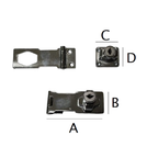 S.H Hasp & Staples With Lock - Chrome