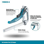 Makita Quick Release Guide Rail Clamp Set, 2 Pcs, 150mm - 199826-6