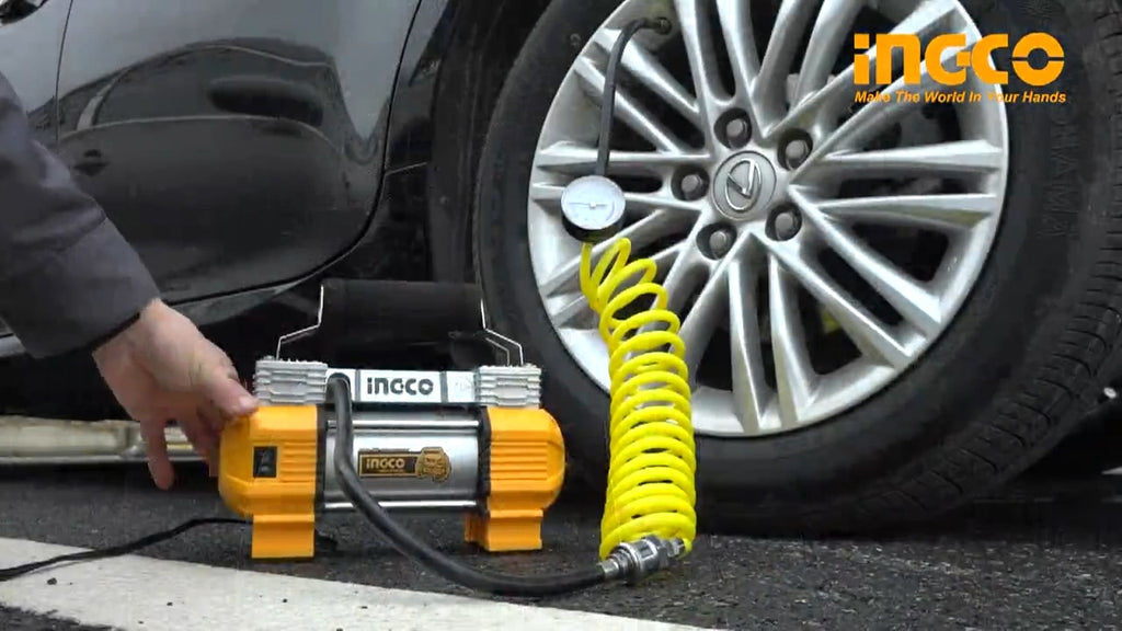 INGCO 12V PORTABLE CAR AIR COMPRESSOR 120PSI AAC2508