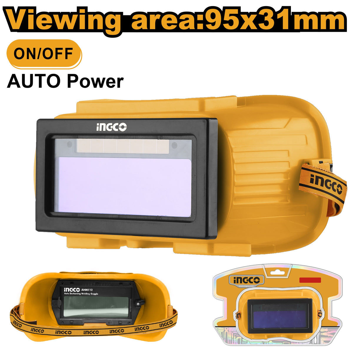 INGCO AUTO DARKENING WELDING GOGGLE AHM112 Main image