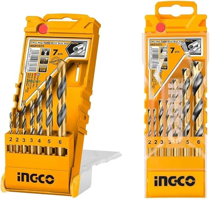 INGCO 7PCS HSS DRILL BIT SET SIZE 2,2,3,3,4,5,6.0MM AKD1075 Secondary image