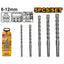 INGCO 5PCS SDS+ DRILL BIT SET 6.0, 8.0, 8.0,10 & 12MM AKD2052