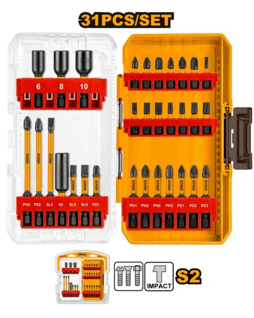 INGCO 44PCS SCREEN DRIVER BIT + MAGNETIC NUT SET AKDL24408 Secondary image