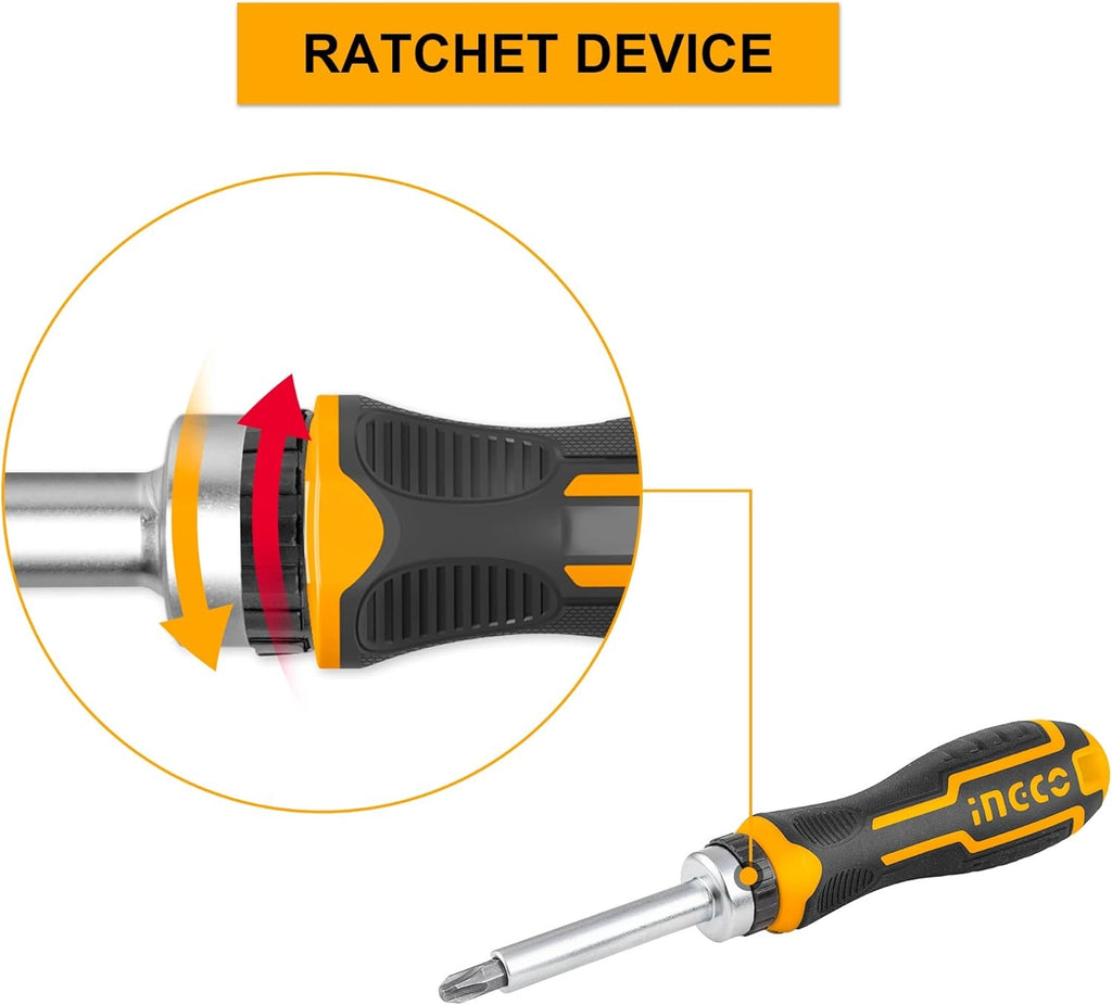 INGCO 8 PCS IN 1 RATCHET SCREWDRIVER AKISD0808