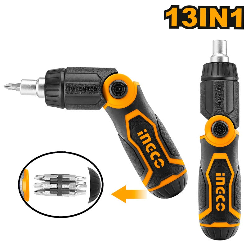 INGCO 13 IN 1 RATCHET SCREWDRIVER SET AKISD1208