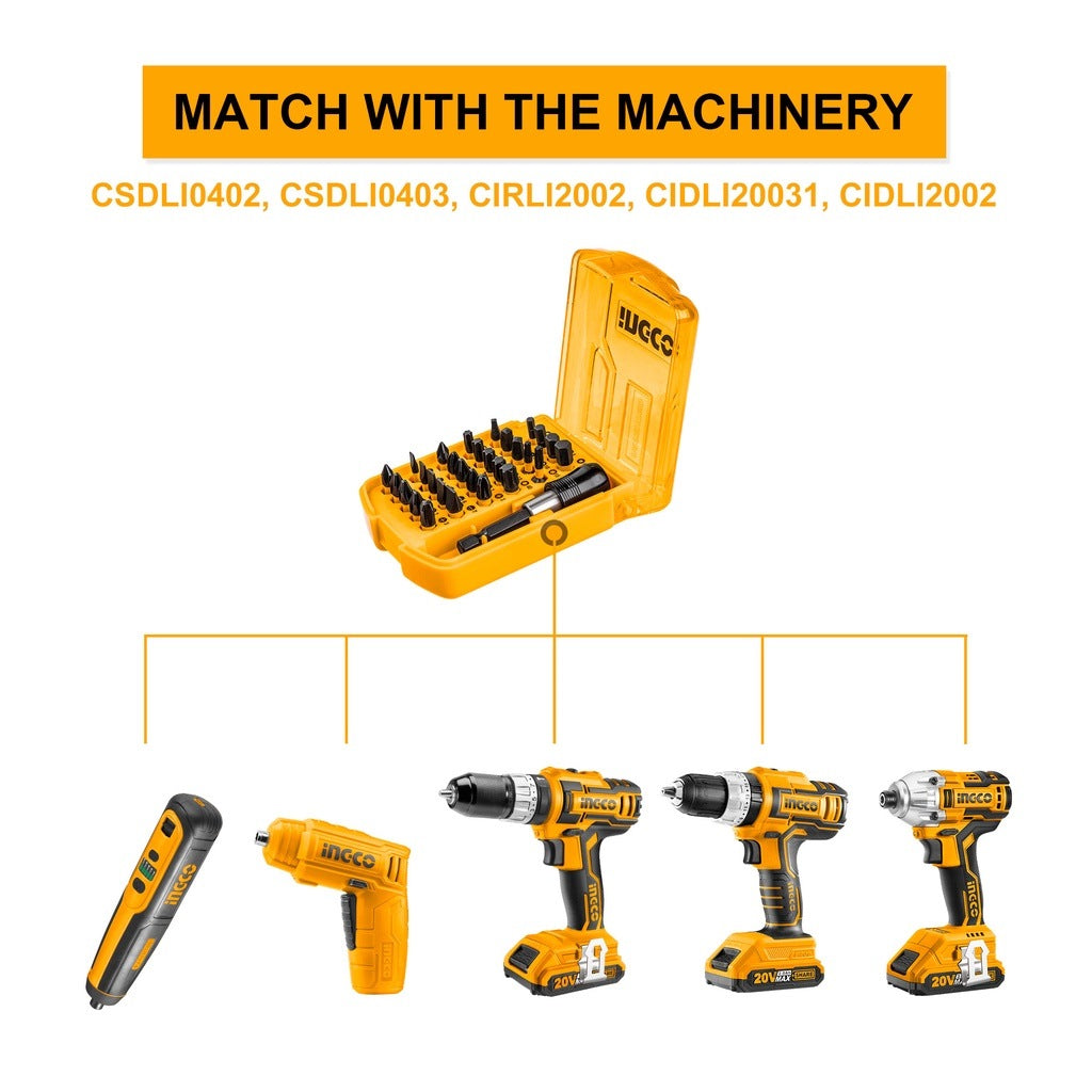 INGCO 30PCS 25MM IMPACT INSERT DRIVER BIT AKSD68303