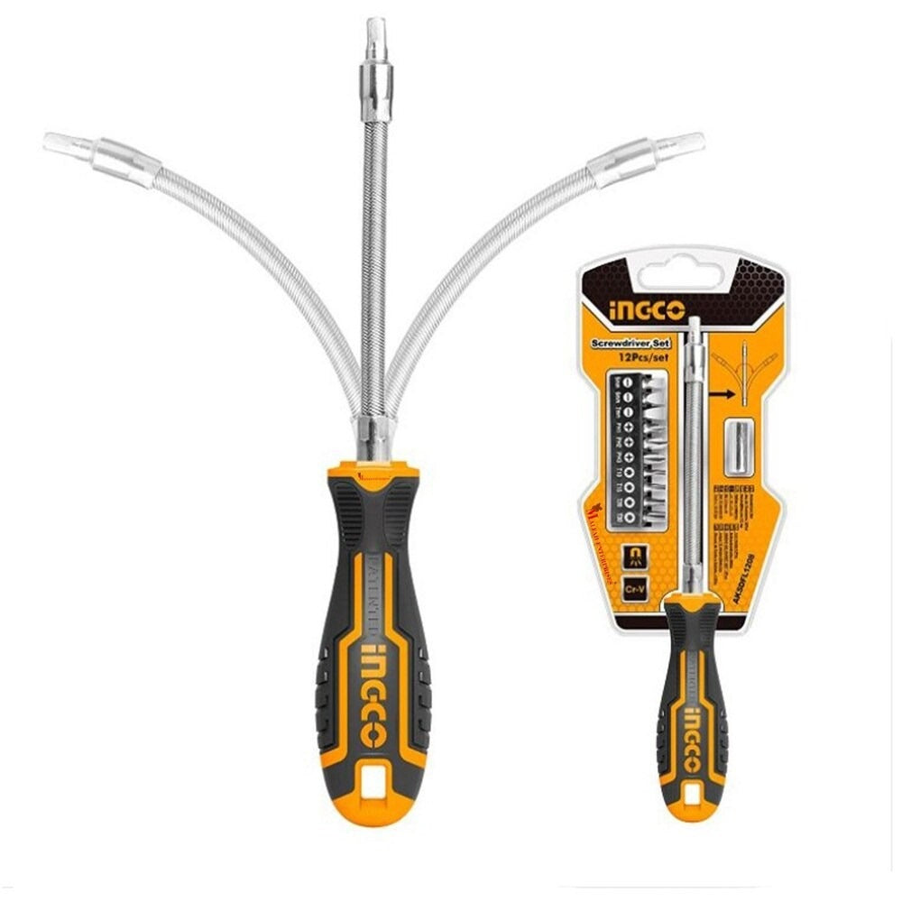 INGCO 12 PCS FLEXIBLE SHAFT SCREWDRIVER SET AKSDFL1208 Secondary image