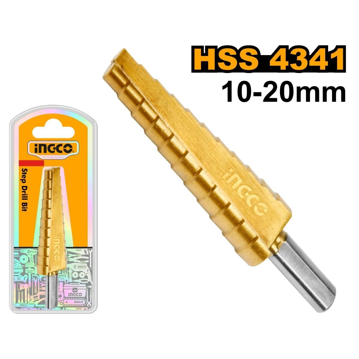 INGCO HSS STEP DRILL 10-11-12-13-14-15-16-17-18-19-20MM AKSDS102033 Main image
