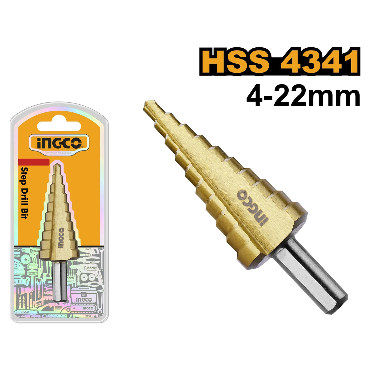 INGCO HSS STEP DRILL 4-22MM AKSDS42203 Main image