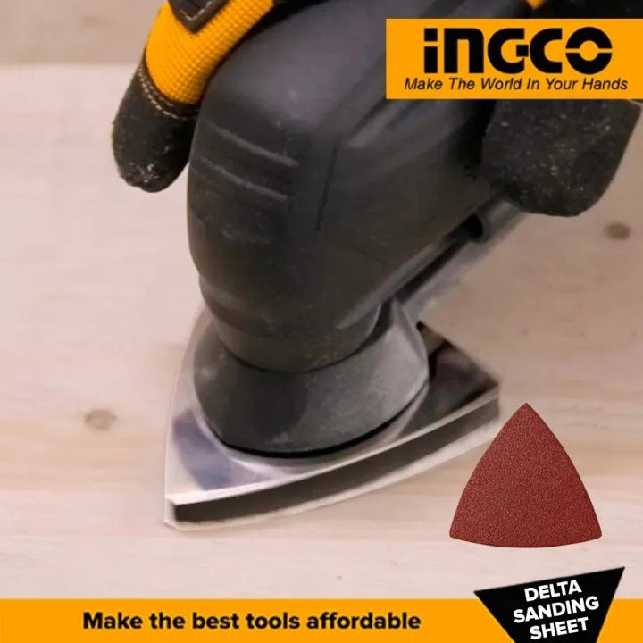 INGCO 20PCS 80MM DELTA SANDING SHEET GRIT 40,60,80,120 AKTS080201