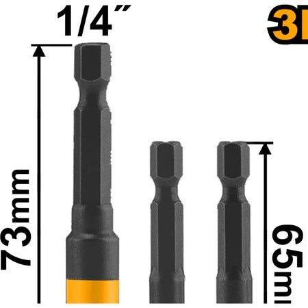 INGCO 3 PCS SOCKET ADAPOR SET 1/4", 3/8" & 1/2" AMN365A01