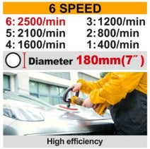 INGCO 20V LI-ION BL ANGLE POLISHER 400-2500RPM 1X4.0AH+BAG APLI20181 Secondary image