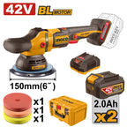 INGCO 42V BL 6" POLISHER 2X2.0AH +STORAGE BOX APLI42152