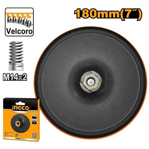 INGCO PP POLISHING PAD 180MM WITH FLANGE M14X2.0 VELCRO TYPE BACKING APP011