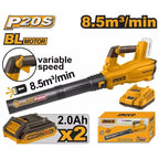 INGCO 20V BRUSHLESS POWERFUL LEAF BLOWER, CABLI204282