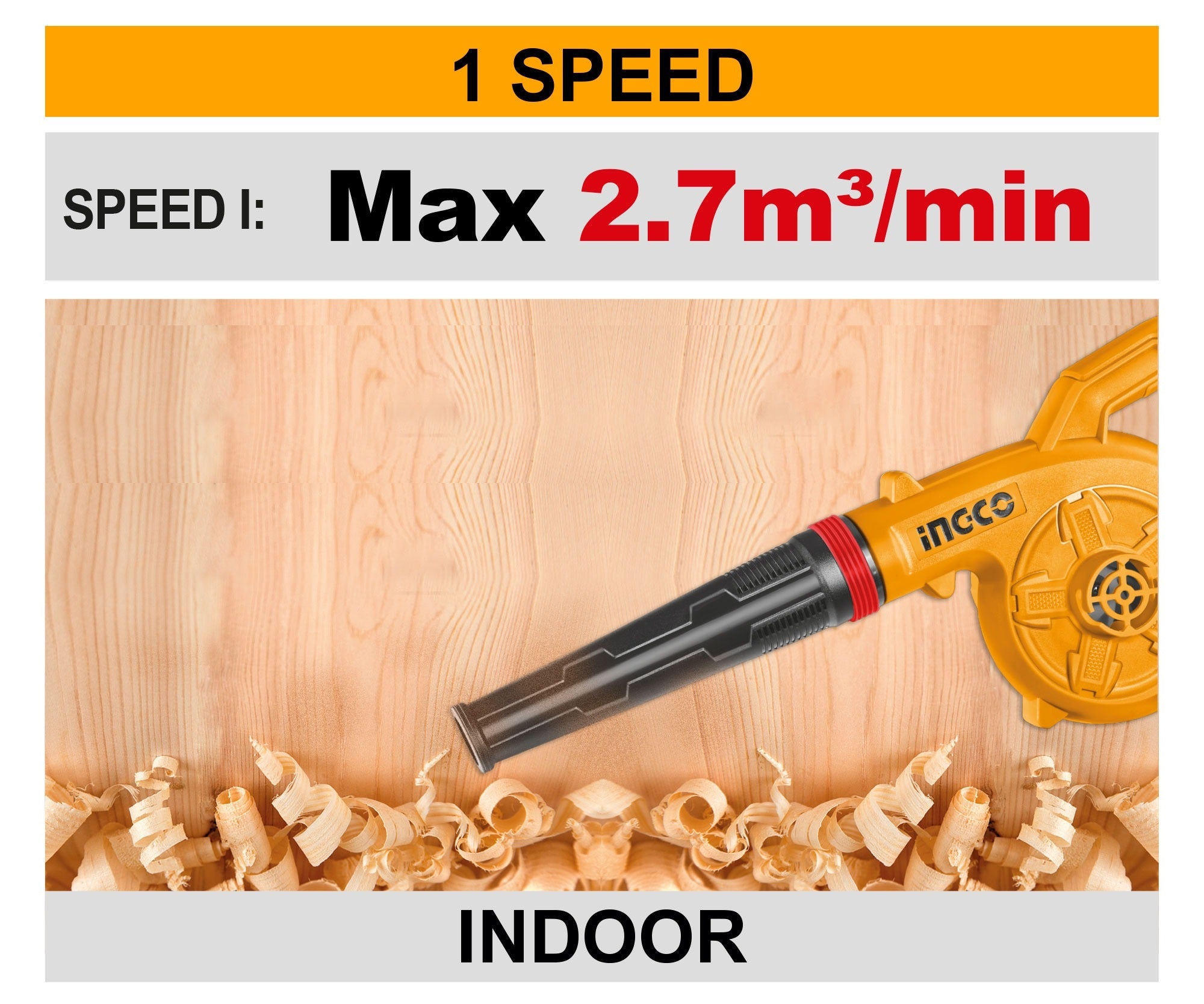 INGCO 20V LI-ION BLOWER 18,000RPM 2.7M3/MIN 1X2.0AH+CHGR CABLI20781 Secondary image