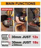INGCO 42V BL 9" 2600W ANGLE GRINDER 2X4.0AH+10XCUT DISC+CASE CAGLI4260182