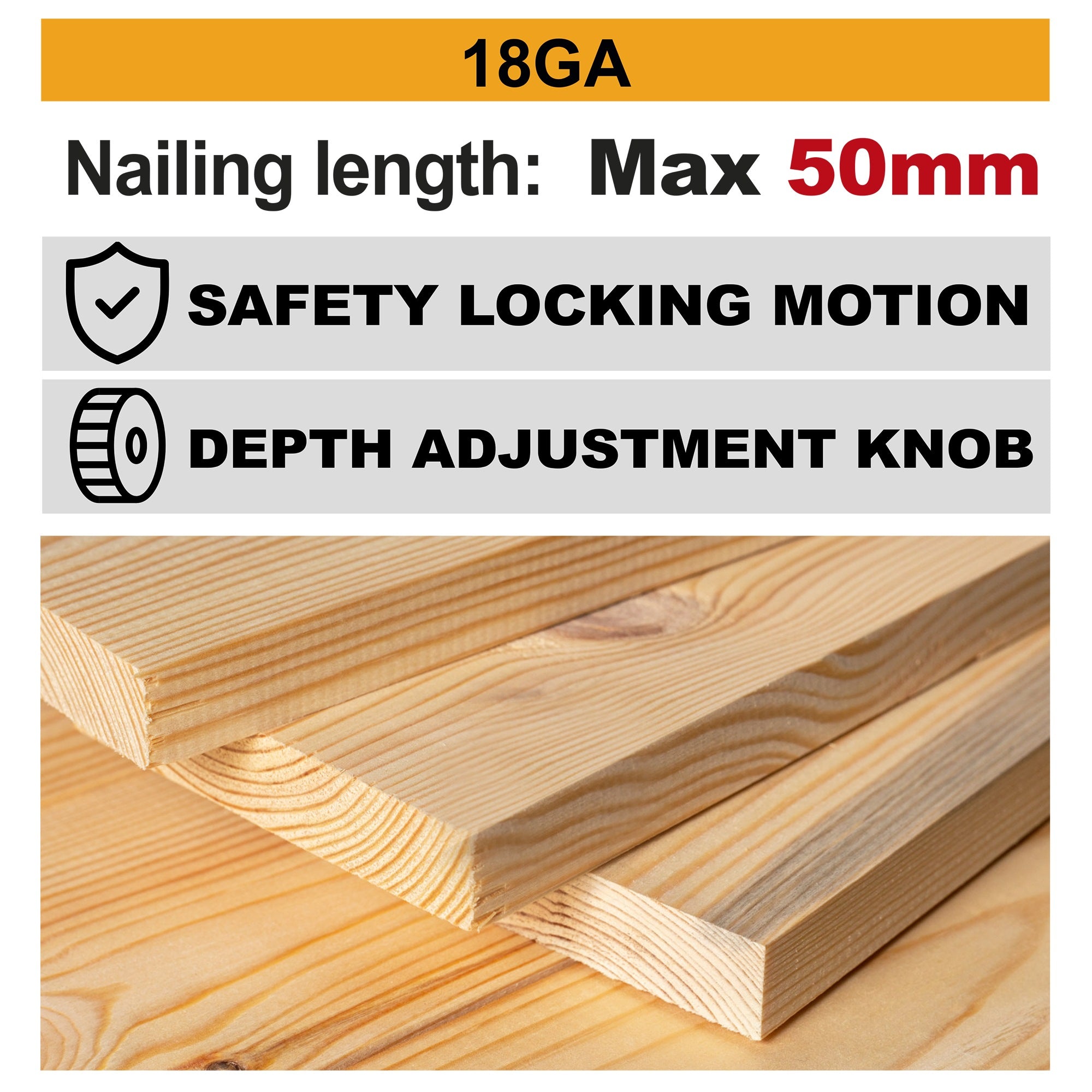 INGCO 20V LI-ION BL BRAD NAILER F15-F50 2X2.0AH CHARGER+CASE CBNLI500857 Secondary image