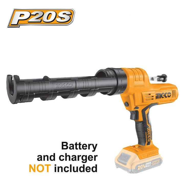 INGCO 20V LI-ION CORDLESS CAULKING GUN 254MM CCGLI2001 (BARE UNIT)