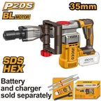 INGCO 20V BL CORDLESS DEMOLITION HAMMER 16J CDBLI20358 (BARE UNIT)