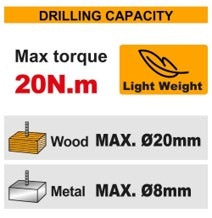 INGCO 12V 1X1.5AH LI-ION DRILL CDLI1218 Secondary image