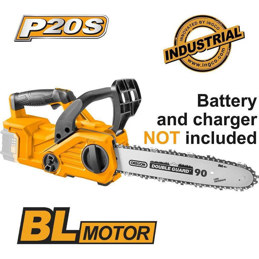 INGCO 20V BRUSHLESS CHAIN SAW 12" 300MM CGSLI20128 (BARE UNIT) Main image