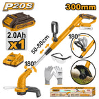 INGCO 20V GRASS TRIMMER WITH 1X20V 2.0AH BATT & CHARGER CGTLI20301