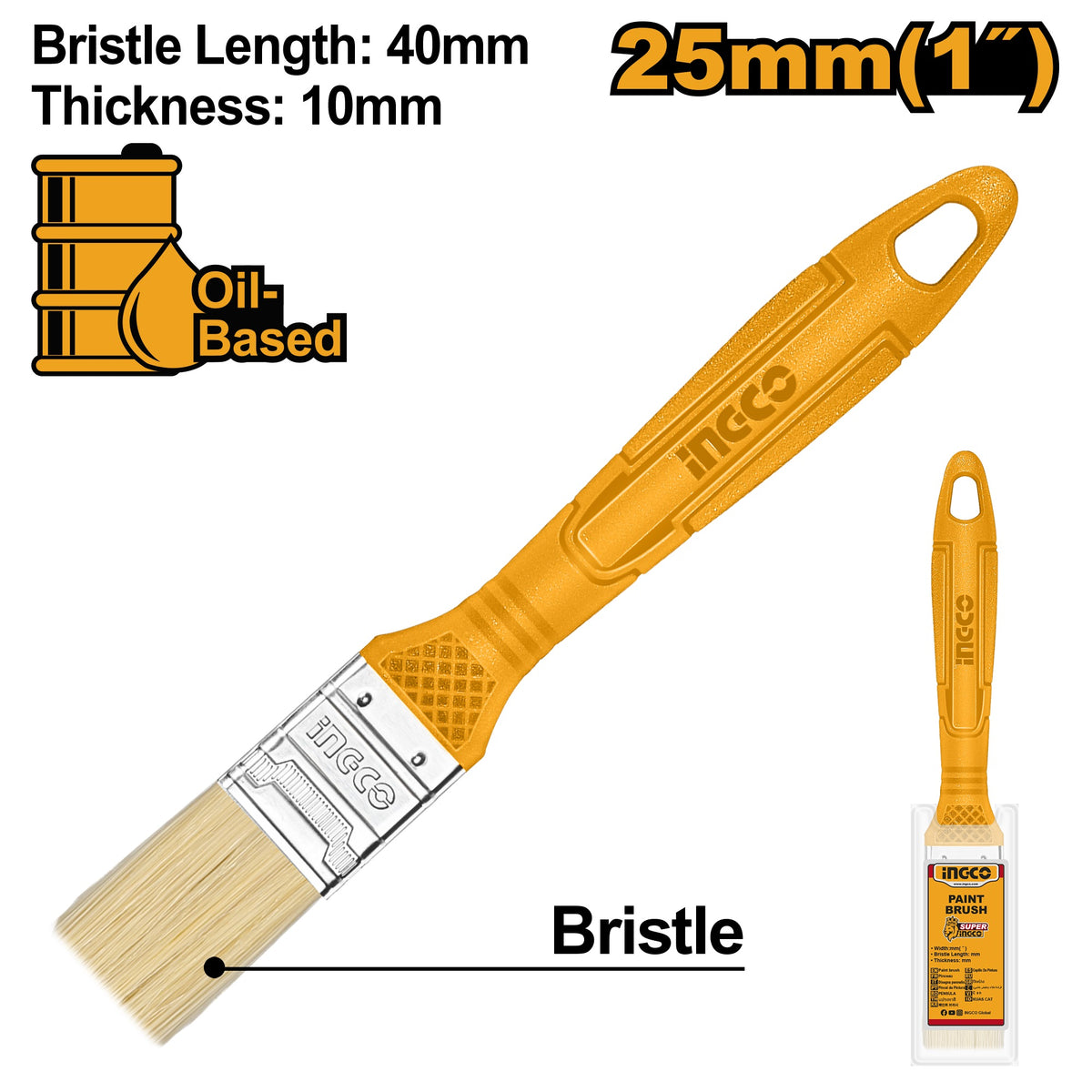 INGCO PAINT BRUSH, BRISTLE LENGTH Main image