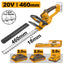 INGCO CHTLI20462 20V HEDGE TRIMMER 460MM 2X2.0AH+CHARGER