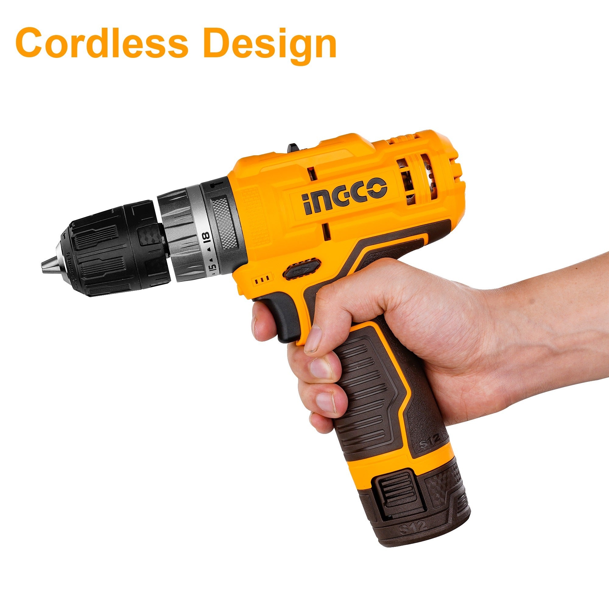 INGCO 12V 2X1.5AH LI-ION IMPACT DRILL (NO USB CHARGER) CIDLI12202 Secondary image