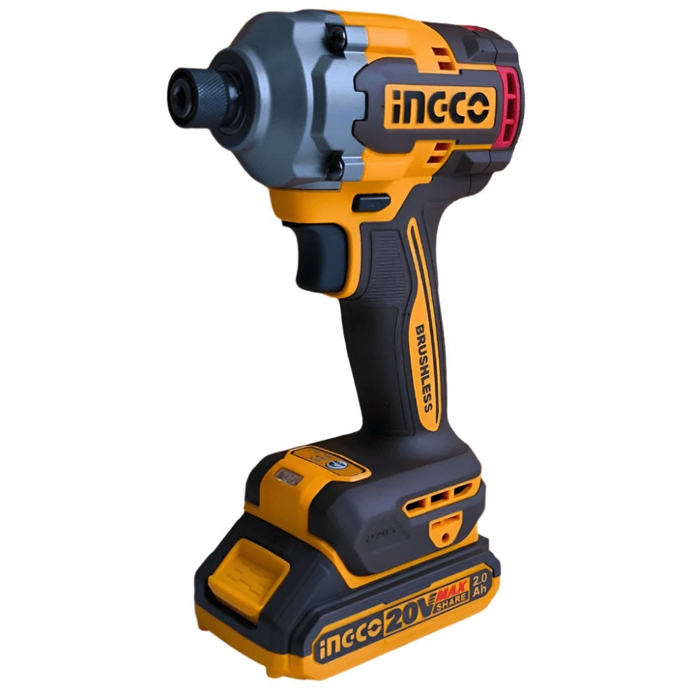 INGCO 20V BRUSHLESS IMPACT DRIVER 230NM W/2 X 20V 2.0AH & CHARGER CIRLI2023 Secondary image