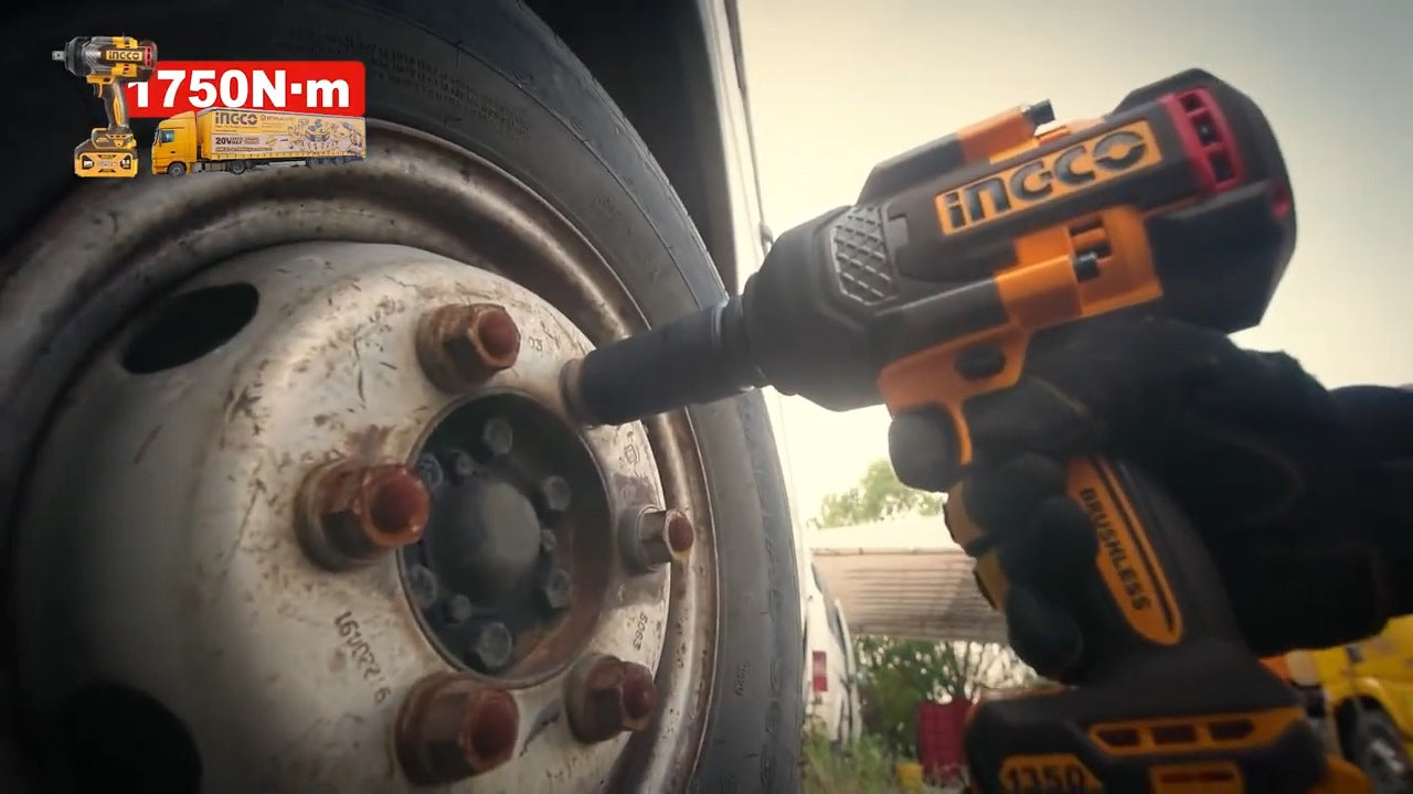 INGCO 20V BL 3/4" DR. IMPACT WRENCH MAX 1750NM 2X8.0AH+CHRG+CASE CIWLI20175 Secondary image