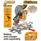 INGCO 20V LI-ION MITRE SAW, 8-1/4" 210MM 25.4MM BORE CMS2021 (BARE UNIT)