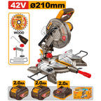 INGCO 42V BL 8-1/4" 210MM MITRE SAW W/BLADE 2X2.0AH CMSLI422182