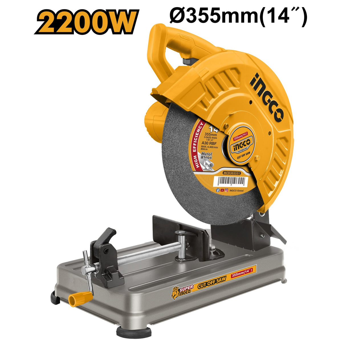 INGCO CUT OFF SAW 355MM 2200W COS223558 Main image